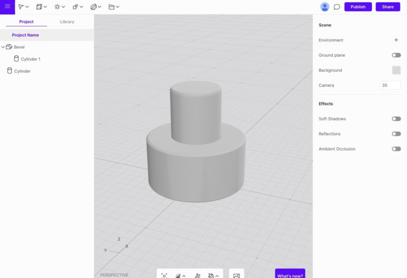 Vectary free 3D design tool