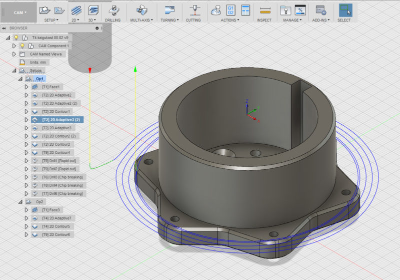 The interface of Fusion 360