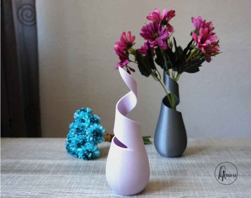 A 3D printed gyroid vase