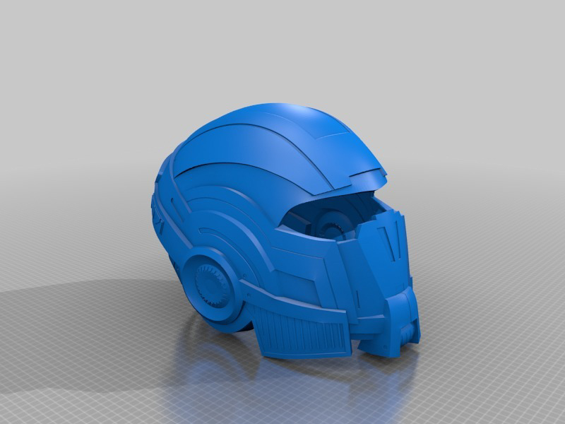 A render of a 3D model of a helmet