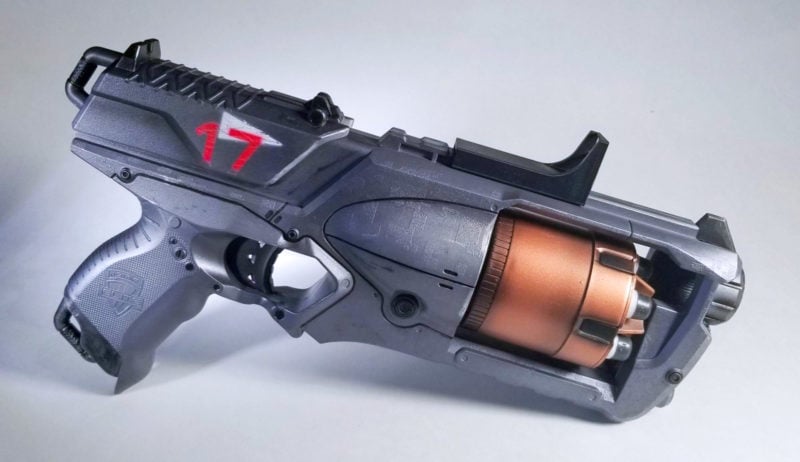 A 3D printed and painted Nerf gun