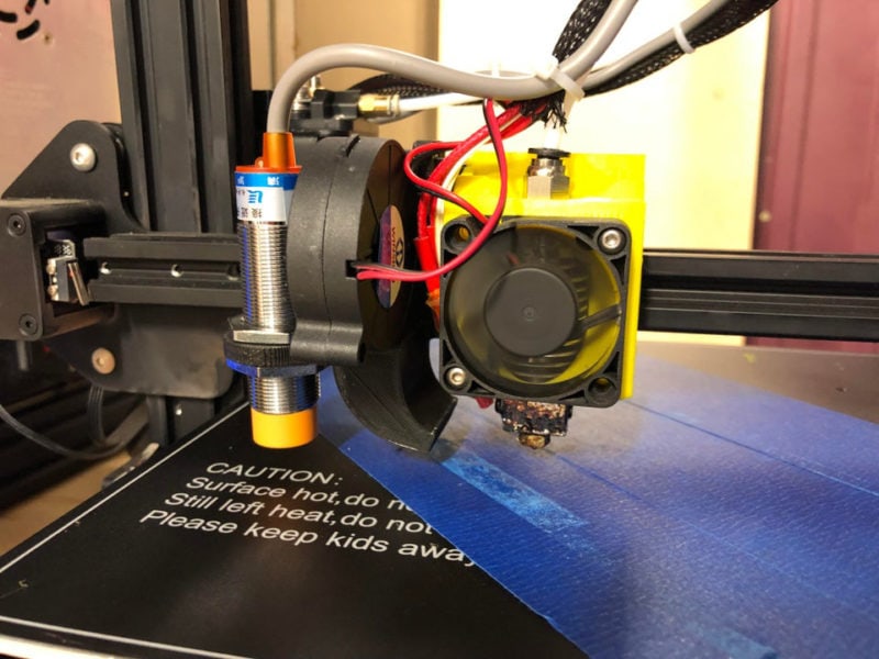 An inductive sensor on a 3D printer