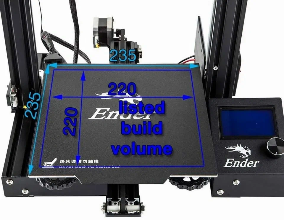 ender 3 v2 pro bed size print area 6