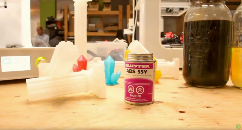 Plumber's cement used for gluing ABS 3D prints