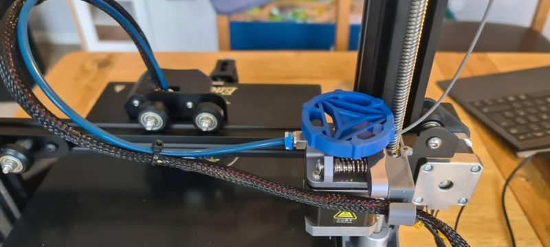 A Bowden extruder on an Ender 3 3D printer
