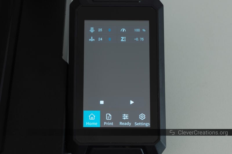 The LCD touch screen of the Ender 3 S1 Pro