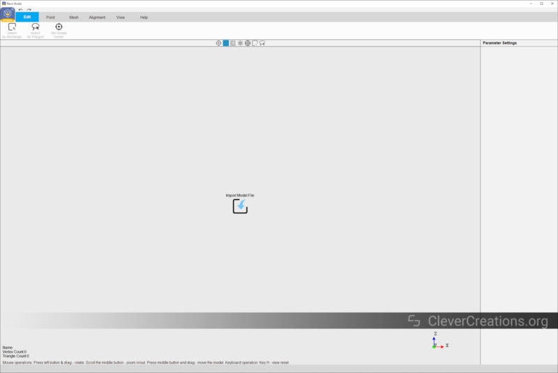 A screenshot of the Revo Studio software interface