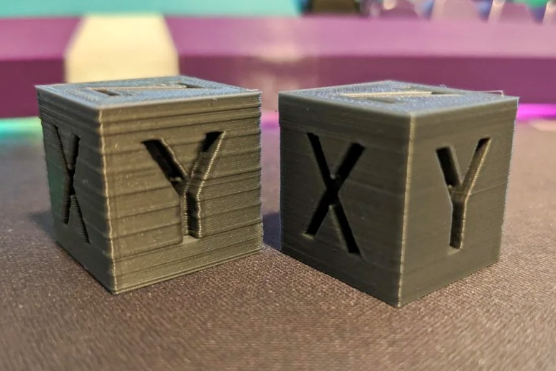 An example of Z wobble in 3D printed objects