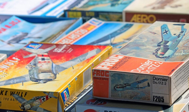 A collection of 1:72 scale aircraft models