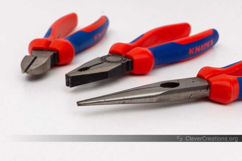 A Knipex pliers set with different jaws