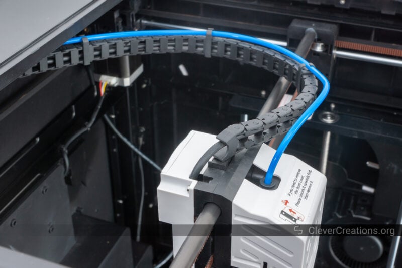 A cable chain on a CoreXY 3D printer