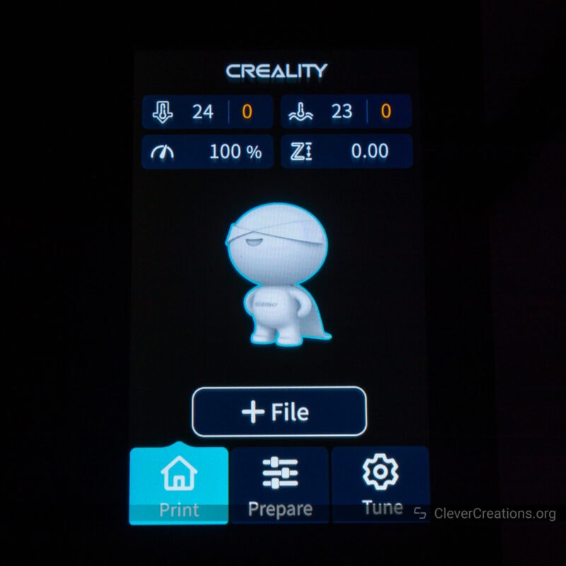 Print settings on the Creality CR-M4