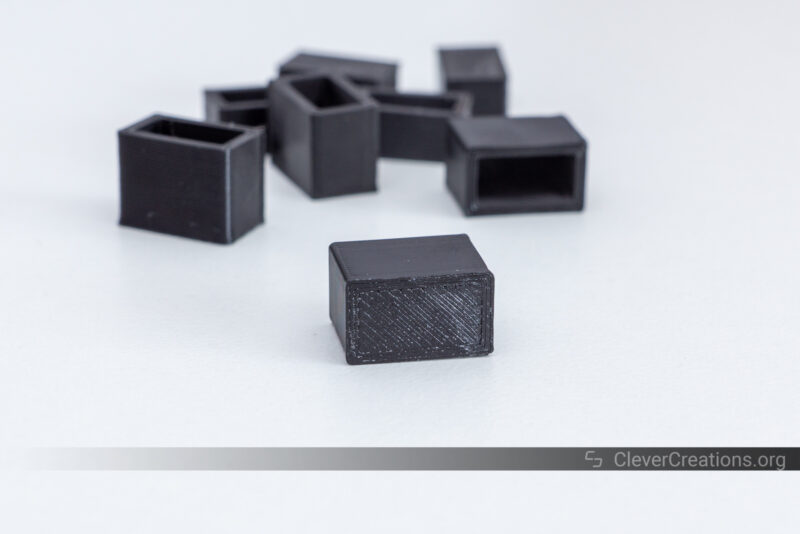 A collection of black 3D printed TPU rubber feet