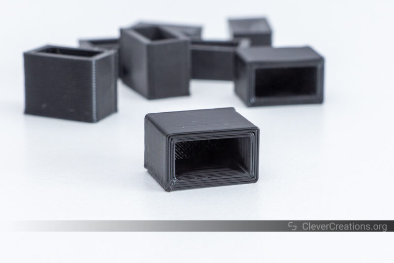 A collection of black 3D printed TPU rubber feet