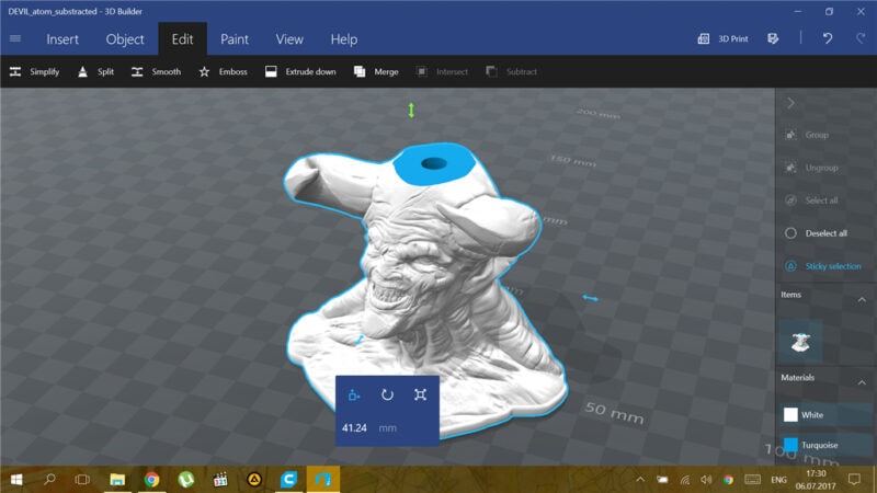 How to split an STL in 3D builder