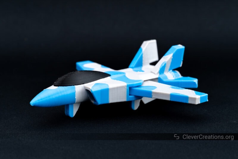 Triple color articulating jet test 3D print