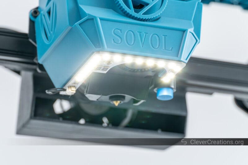 LEDs underneath the Sovol SV07 print head