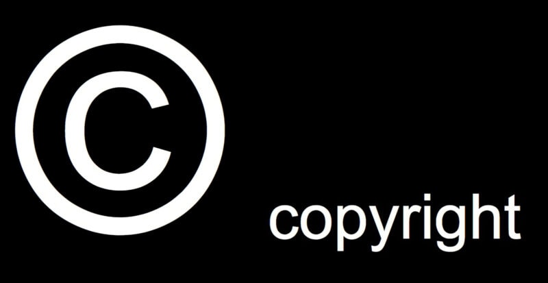 A copyright logo and symbol