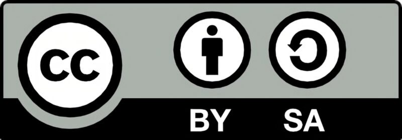A visual representation of the Creative Commons - BY-SA license