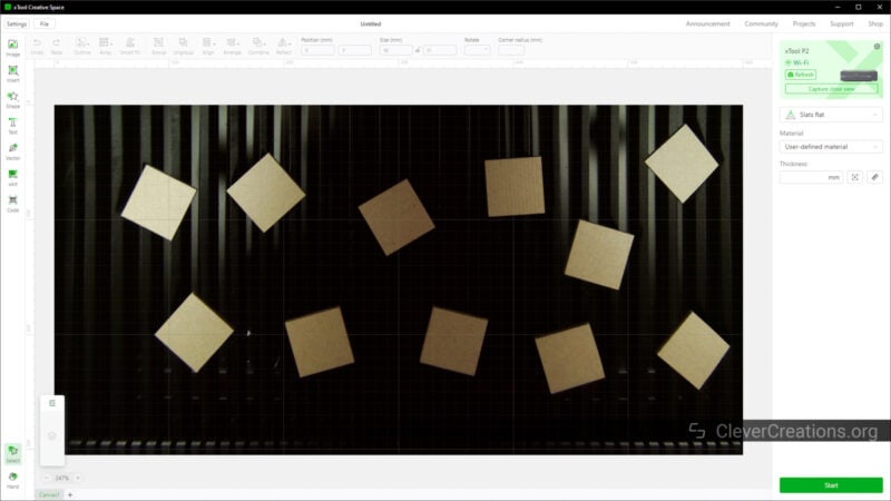 Screenshot of xTool Creative Space