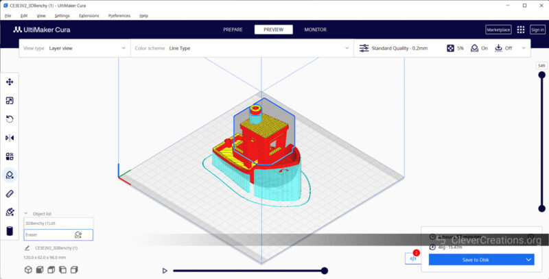 Screenshot showing how to add support blocker in Cura