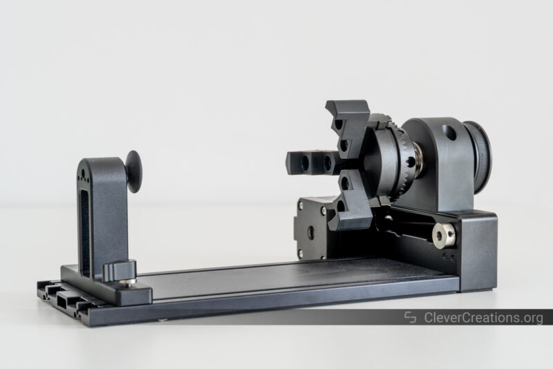 The RA2 Pro rotary attachment for xTool laser machines.