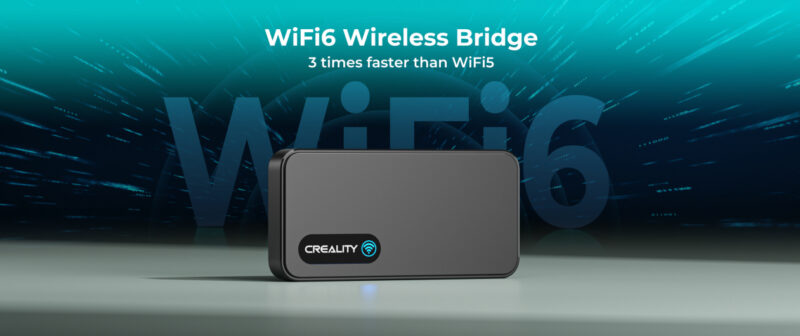 Am image of the Creality CR-Scan Ferret Pro with 'Wifi6' text overlaid.