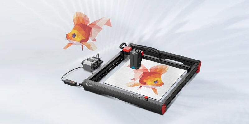 The AlgoLaser Alpha 22W laser engraver and cutter.