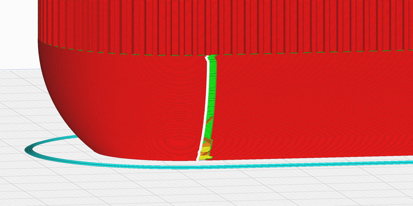 Example of Cura Coasting in 3D printing