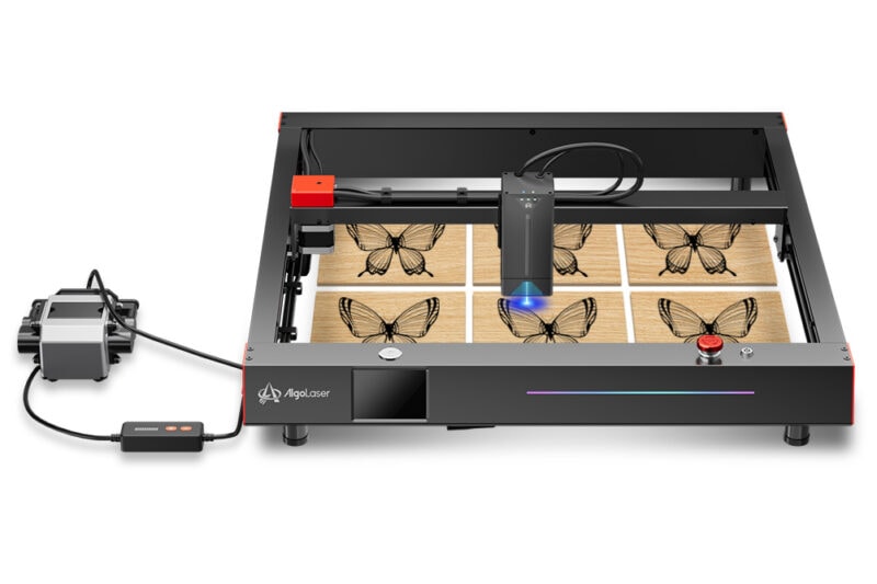 A render of the Algolaser Delta laser machine on a white background